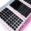 A tray of black mega wispy lash clusters for dramatic volume eyelashes.