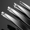 Precision Stainless Steel Eyebrow Tweezers Set (4 Pcs)