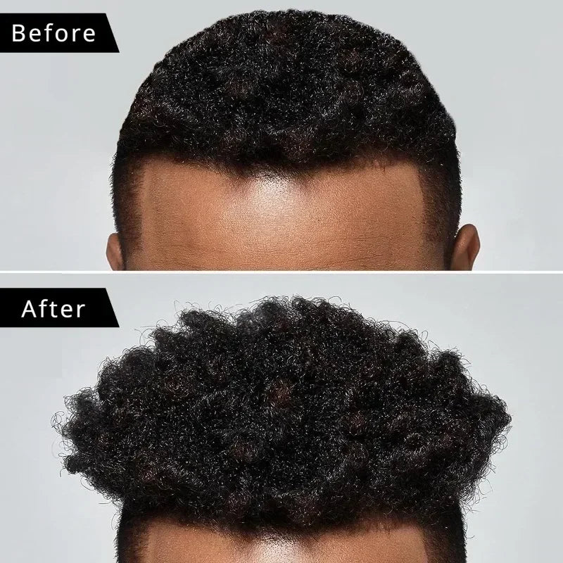 Vorher-Nachher-Vergleich einer professionellen Locken-Styling-Spule für natürliche Haare.