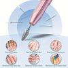 Set profesional rosa de limas y brocas para pulir y perforar uñas, con diversas puntas para eliminar callos y piel muerta.