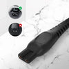 Adaptateur de charge électrique universel noir, avec ses composants démontés.