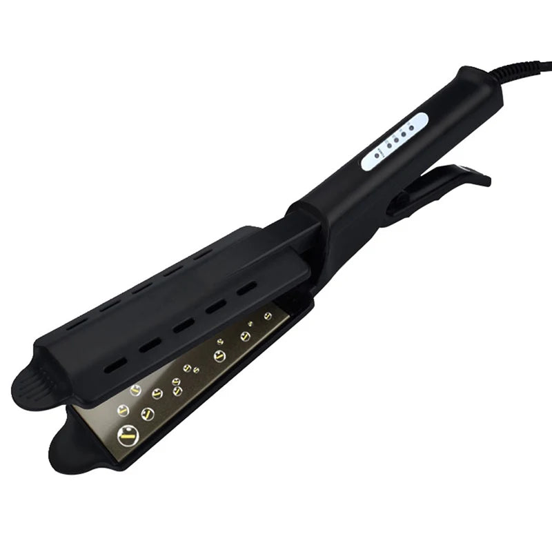 Herramienta de plancha de cabello profesional de cerámica negra.