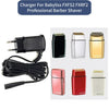A set of replacement power adapters and shaver heads for a Babyliss FXFS2 FXR2 professional barber shaver.