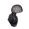 Black reversible satin wrap cap bonnet for hair and sleeping