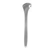 A stainless steel U-shaped tongue scraper for oral cleaning.