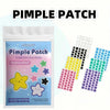 Pack of colorful star hydrocolloid pimple patches for acne treatment