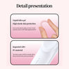 Detail presentation showing liquid silica gel and imported ABS+PC material components of a heated eyelash curler