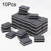 A stack of 10 black and gray multi-sided nail and cuticle buffing files.
