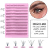 A pink cosmetic palette showing various lengths of mink false eyelashes from 8mm to 16mm.