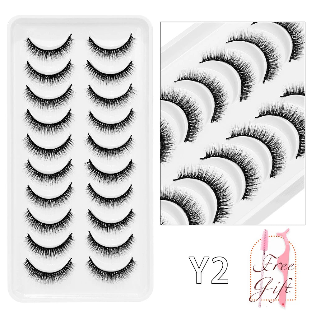Ein Blatt Y2 dramatischer Mink-Falschelashs für Augen-Make-Up.
