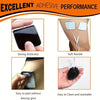 Reusable electrode pads shown demonstrating strong stickiness, soft flexibility, ease of peeling, and cleanability.