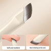 A close-up view of a natural makeup brush showing its soft and resilient bristles and non-irritating design.