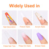 Various nail decorations including French nails, acrylic nails, false nail tips, press-on nails, and broken nails.