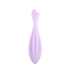A smooth, light purple silicone gua sha roller for facial massage and contouring.