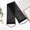 Black exfoliating African net body scrub sponge with purple cord