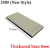 A rectangular, light gray leather sharpening stone with a 9mm thickened base and a diamond sharpening stone surface.