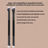A set of two black makeup brushes with angled and round brush heads for detailed application.