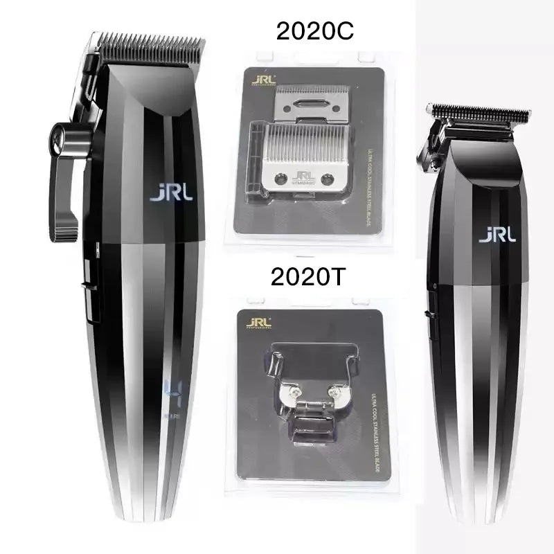 JRL grooming kit showing two hair trimmers, the 2020C and 2020T models.