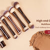 A set of high-end cosmetic brushes, including a multifunctional brush and other makeup brushes, displayed on a light backgrou