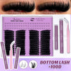DIY-Lash-Extension-Kit mit künstlichen Wimpern, Kleber und Pinzette für den Anwendung von Augenwimpern