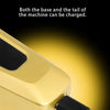A yellow electric hair clipper showing the base and tail charging interface for Type-C charging.