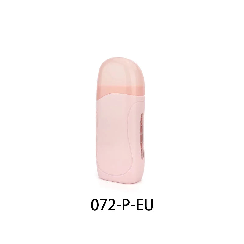 A pink professional waxing heater and depilatory kit device.