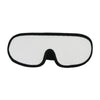 A white and black comfortable 3D sleeping eye mask for sleep.