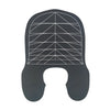 A black reusable silicone hair dyeing cape with a cutting collar pattern.