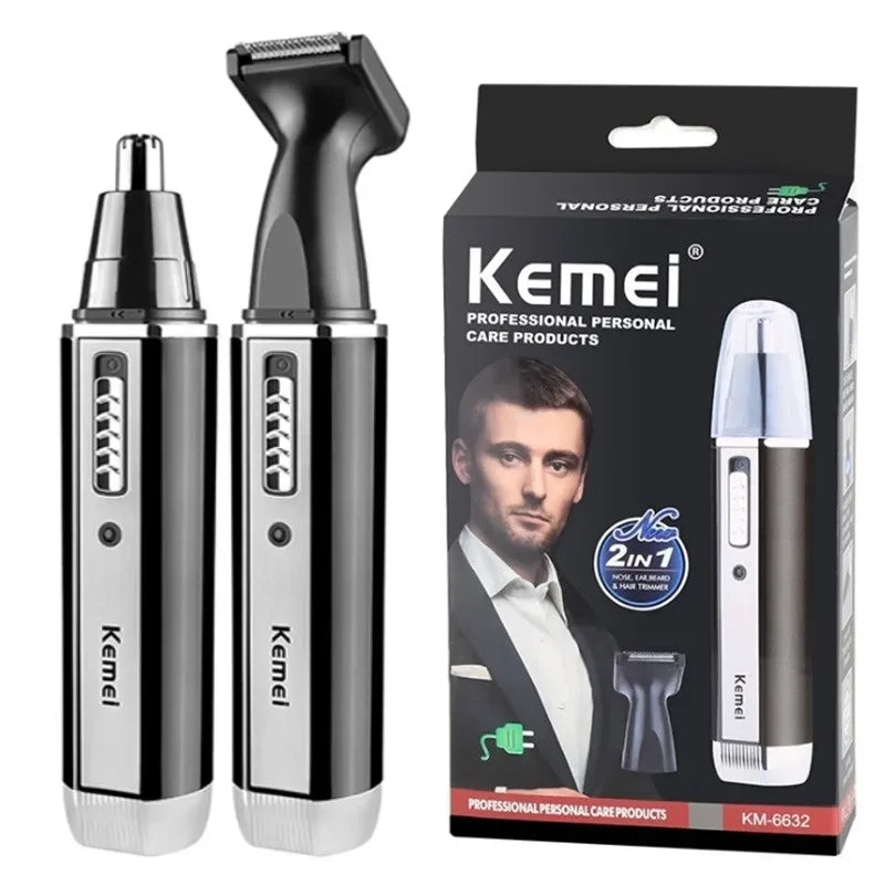 Set professioneller Pflege-Grooming-Werkzeuge mit Trimmer für Nase, Ohr und Augenbraue, verpackt in schwarzer Box