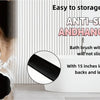 Anti-slip handle bath brush with a long handle used for cleaning hard-to-reach areas.