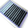 Un paquet de clusters de cils pointus DIY pour extensions de cils, montrant divers styles naturels et relevés.