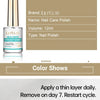 Collection de vernis pour ongles : Milky White Strengthener, Keratin 3-Day et Natural Pink Hardener.