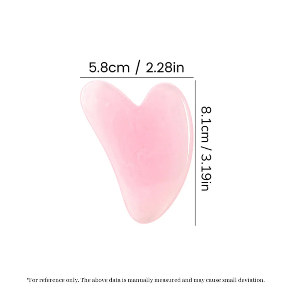 Masaje facial exfoliante en forma de corazón de cera de abeja rosa, dimensiones 5.8 cm
