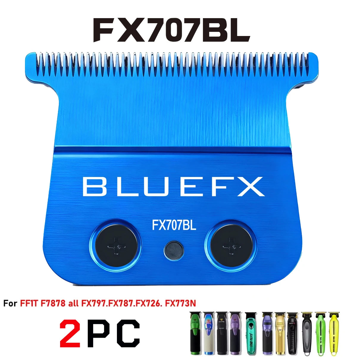 BlueFX FX707BL professional replaceable blade for trimmers and clippers sold as a 2-piece set