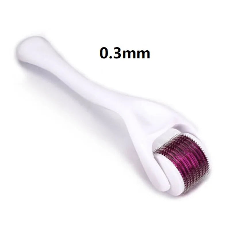 Weiher Precision-Dermaroller mit 0,3mm Nadel auf weißem Hintergrund