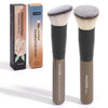 A set of two Maange foundation brushes, including a large angle top brush and a flawless delicate dress makeup brush.