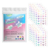 Packaged pimple patches with various colored stars and hearts for daytime use