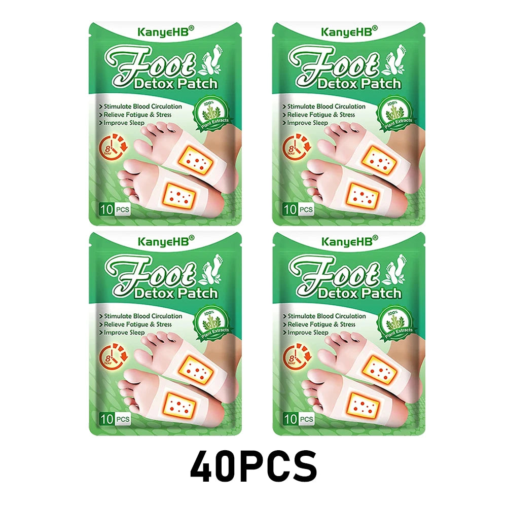 Pack of 40 KanyeHB Foot Detox Patches for stress relief and detoxification