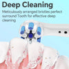 Primer plano de cabezales de cepillo de reemplazo para Oral-B iO, mostrando cerdas para una limpieza profunda de los dientes