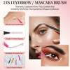 A set of mini brow and eyelash combs used for shaping and caring for eyebrows and eyelashes.