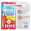 Set de 6 brosses à dents Colgate pour la famille avec accessoires de nettoyage, pour cheveux moyens