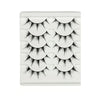 A plastic tray holding five pairs of dramatic, long false eyelashes for an anime look.