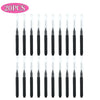A set of 20 mini brow and eyelash combs in black.