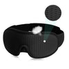 Máscara para dormir ergonómica negra en 3D con cubierta removible para bloquear la luz e inserto de espuma
