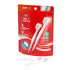 A red package containing a 24-piece set of mini toothbrushes for oral care and travel.