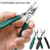 A hand holds a pair of green and silver nail clippers, demonstrating a comfortable and non-slip grip.