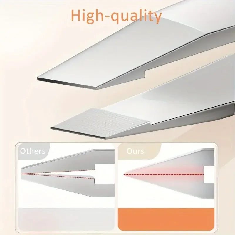 Precision Stainless Steel Eyebrow Tweezers Set (4 Pcs)