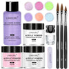 Limegirl acrylic powder and liquid nail system kit with various colored powders and applicators