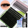 A package of Groinnya DIY spiky lash clusters for bold extensions featuring black lashes.