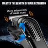Close-up of a hair clipper showing micro adjustment of the blade head for precise hair retention.